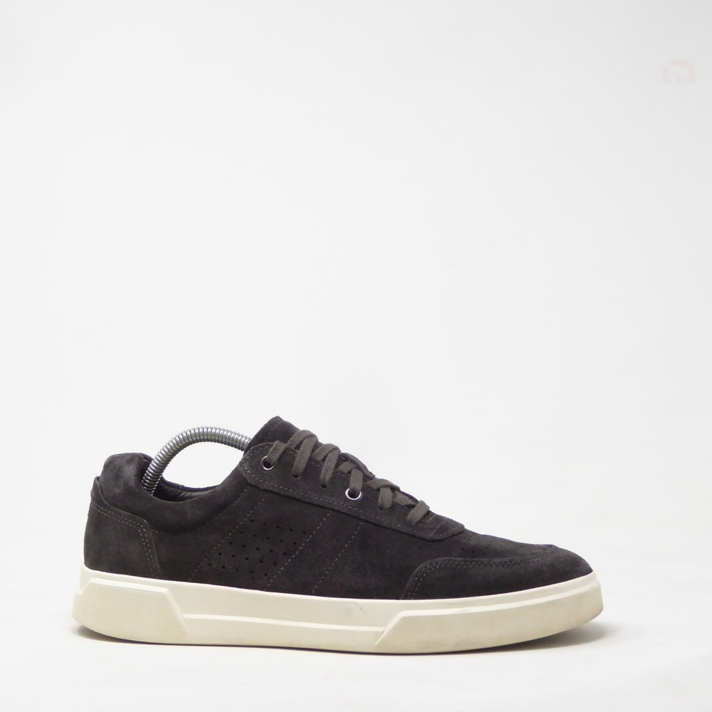 Vince Barnett Mens Sneakers Dark Gray Brown Suede Low Top Lace Up 9.5M